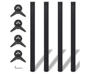 vidaXL 4pc Height Adjustable Table Legs 87cm | Replacement Table Leg Set