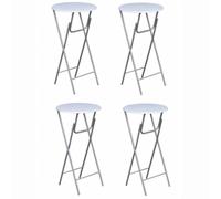 Vidaxl Bar Tables 4 Pcs With Mdf Tabletop White, White