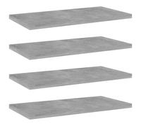 vidaXL 4x Bookshelf Boards Concrete Grey Engineered Wood Extra Shelf Panels