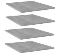 vidaXL 4x Bookshelf Boards Concrete Grey Engineered Wood Panel Bookcase Board