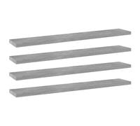 vidaXL 4x Bookshelf Boards Concrete Grey Chipboard Shelving Replacement Panel