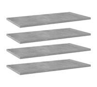 vidaXL 4x Bookshelf Boards Concrete Grey Engineered Wood Replacement Panel