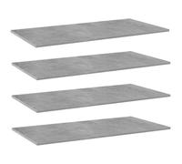 vidaXL 4x Bookshelf Boards Concrete Grey Engineered Wood Replacement Panel