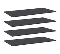 vidaXL 4x Bookshelf Boards Grey Engineered Wood Bookrack Wall Hanging Shelf