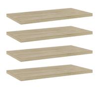 vidaXL 4x Bookshelf Boards Sonoma Oak Engineered Wood Extra Shelf Shelf Panels