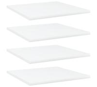 vidaXL 4x Bookshelf Boards White Engineered Wood Bookcase Panel Extra Shelf