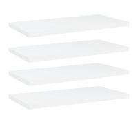 vidaXL 4x Bookshelf Boards White Engineered Wood Extra Shelf Panel Bookrack