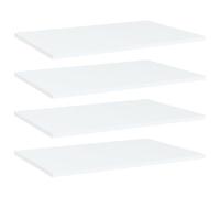vidaXL 4x Bookshelf Boards White Engineered Wood Extra Shelf Replacement Panel