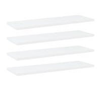 vidaXL 4x Bookshelf Boards White Chipboard Home Extra Shelf Replacement Panel
