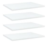 vidaXL 4x Bookshelf Boards White Chipboard Shelf Panel Extra Shelves Bookcase