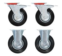vidaXL 4x Casters 125mm Heavy Duty Wheels Trolley Furniture Handing Accessory
