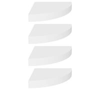 Vidaxl Floating Corner Shelves 4 Pcs White 25X25X3.8 Cm Mdf