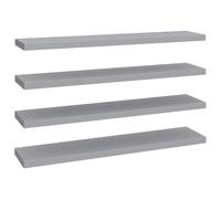 Vidaxl Floating Wall Shelves 4 Pcs Grey 120X23.5X3.8 Cm Mdf
