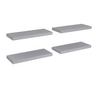 Vidaxl Floating Wall Shelves 4 Pcs Grey 60X23.5X3.8 Cm Mdf, Grey