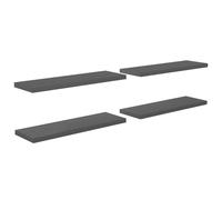 vidaXL Floating Wall Shelves 4 pcs High Gloss Grey 120x23.5x3.8 cm MDF UK NEW
