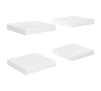 Vidaxl Floating Wall Shelves 4 Pcs High Gloss White 23X23.5X3.8 Cm Mdf
