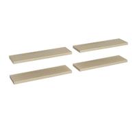 vidaXL 4x Floating Wall Shelves Oak 90x23.5x3.8 cm MDF Display Hanging Rack