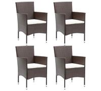 vidaXL 4x Garden Dining Chairs Outdoor Terrace Armchair Lounge Seat Patio Seatin