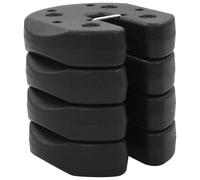 vidaXL 4x Gazebo Weight Plates Black 220x50mm Concrete Party Tent Accessory