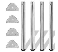 Vidaxl 4 Height Adjustable Table Legs Chrome 710 Mm