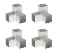 vidaXL 4x Post Connectors Y Shape Galvanised Metal 101x101mm Wood Beams Shoe
