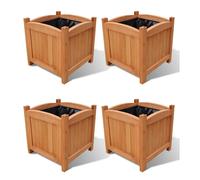 vidaXL 4x Raised Beds 30x30x30cm Outdoor Garden Flower Pot Raised Bed Basket