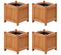 vidaXL 4x Raised Beds 30x30x30cm Outdoor Garden Flower Pot Raised Bed Basket vid