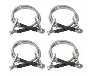 vidaXL 4x Ropes with Carabiner Rubber Carabiner Hooks Rubber Rope Sunshade Sail
