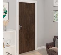 vidaXL 4x Self-adhesive Door Films Dark Oak PVC Home Decor Privacy Sticker