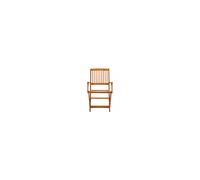 vidaXL 4x Solid Acacia Wood Folding Outdoor Chairs Garden Backyard Foldable