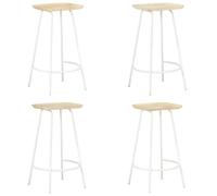 vidaXL 4x Solid Mango Wood Bar Stools Home Furniture Counter Pub Bistro Chairs