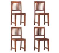 vidaXL 4x Solid Mango Wood Dining Chairs Kitchen Living Room Dinner Seating