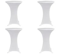 vidaXL 4x Standing Table Cover Ø60cm White Stretch Party Tableware Slipcovers