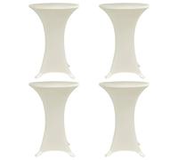 vidaXL 4x Standing Table Cover Ø70cm Cream Stretch Party Tableware Slipcovers