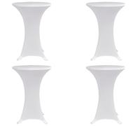 vidaXL Standing Table Cover Ø70 cm White Stretch 4 pcs