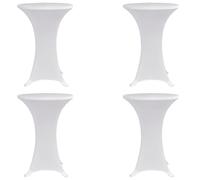 vidaXL 4x Standing Table Cover ?80cm White Stretch Party Tableware Slipcovers