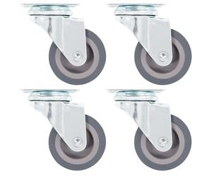 vidaXL 4x Swivel Casters 50mm Rubber Furniture Drawer Box Bed Trolley Wheel