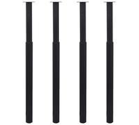 vidaXL 4x Telescopic Table Legs Black 710mm-1100mm Adjustable Breakfast Bar