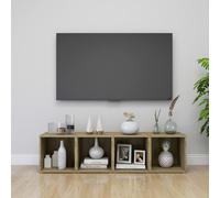 vidaXL 4x TV Cabinets Sonoma Oak 37x35x37 cm Chipboard Hifi Unit Furniture