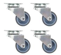 vidaXL 4x Twin-wheel Swivel Casters 50mm 100kg Handing Furniture Trolley Wheel
