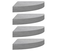 Vidaxl Wall Corner Shelves 4 Pcs Concrete Grey 35X35X3.8 Cm Mdf