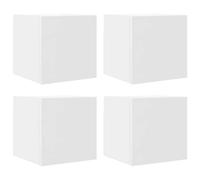 vidaXL 4x Wall Mounted TV Cabinets White Hanging Cupboard TV Unit Hifi Cabinet