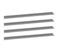 vidaXL 4x Wall Shelves Grey 115x9x3 cm Hanging Display Racks Furniture Home