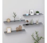 Vidaxl Wall Shelves 4 Pcs Grey 60X9X3 Cm