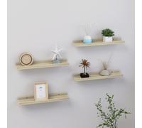 Vidaxl Wall Shelves 4 Pcs Sonoma Oak 40X9X3 Cm