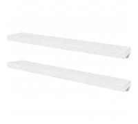 vidaXL 4x Wall Shelves White 100cm Display Hanging Storage Bookcase Furniture