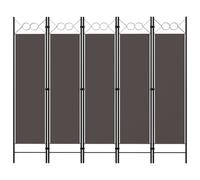 vidaXL 5-Panel Room Divider Anthracite 200x180 cm