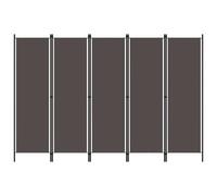 vidaXL 5-Panel Room Divider Anthracite 250x180 cm Partition Screen Separator