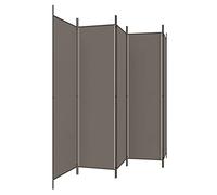 vidaXL 5-Panel Room Divider Anthracite 250x200 cm Fabric Panel Screen Paravent