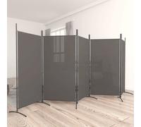 vidaXL 5-Panel Room Divider Anthracite 433x180 cm Fabric